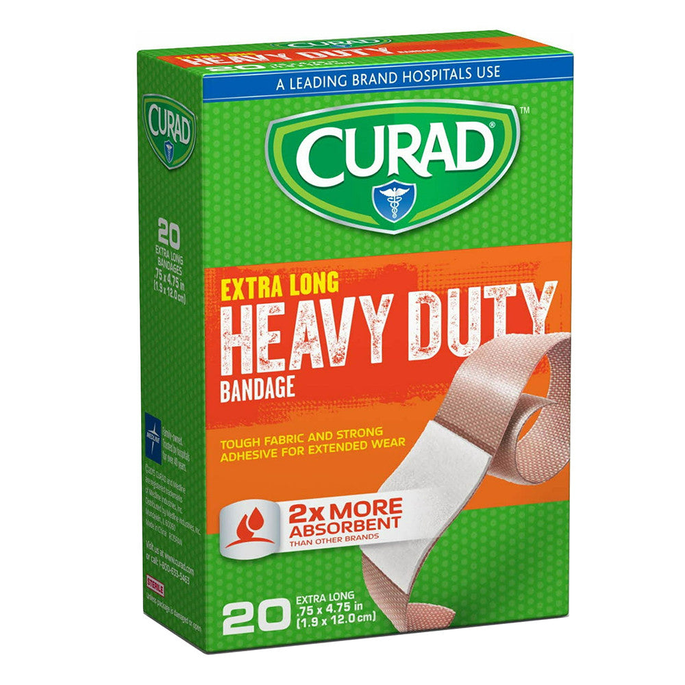 Curad Extreme Lengths Bandages Extra Long Heavy Duty, 20 Ea